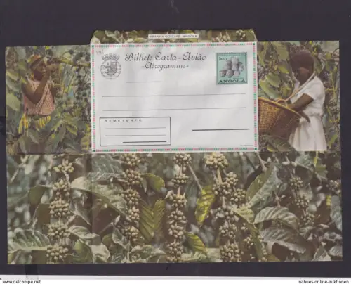 Flugpost Angola Afrika Portugal Kolonien seltene Ganzsache Aerogramm Kaffee