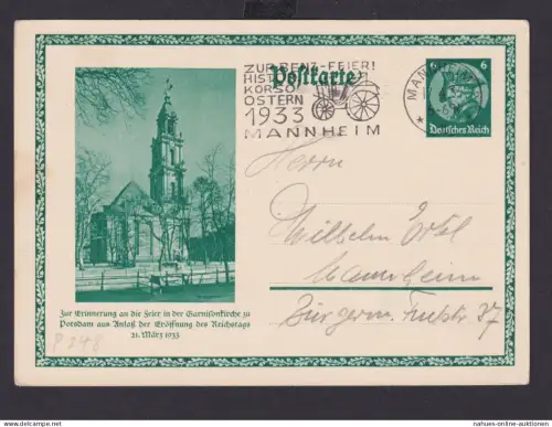 Mannheim Baden Württemberg Deutsches Reich Drittes Reich Motivkarte Automobile