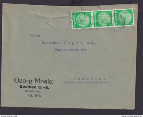 Beuthen Oberschlesien Deutsches Reich Drittes Reich Brief SST Bekämpft die