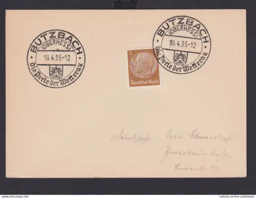 Butzbach Hessen Deutsches Reich Drittes Reich Karte SSt Die Perle der Wetterau