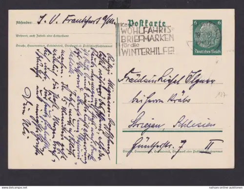 Frankfurt Main Hessen Deutsches Reich Drittes Reich Karte SST Kauft Wohlfarts