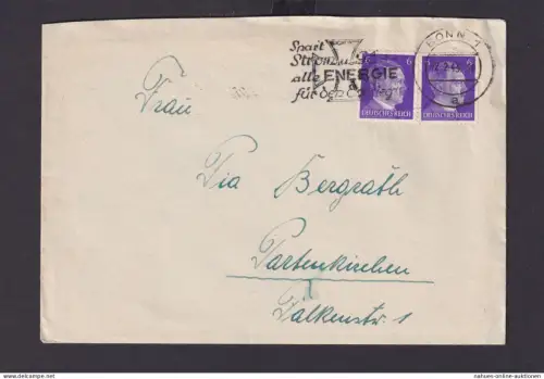 Deutsches Reich Drittes Reich Briefe Propaganda SST Spart Strom und Gas alle