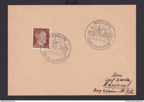 Deutsches Reich Drittes Reich Karte SST Pöchlarn Nibelungenstadt n. München