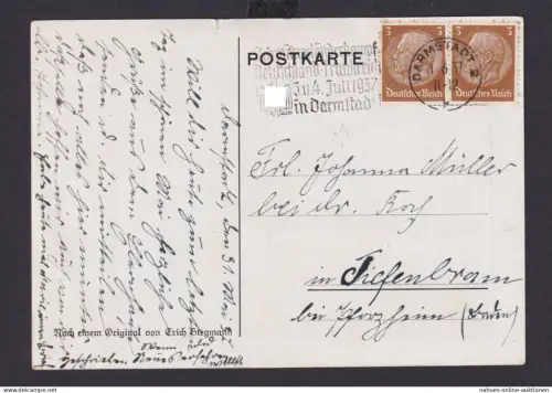 Deutsches Reich Drittes Reich Karte Sport Schwimmsport SST Schwimmländerkampf