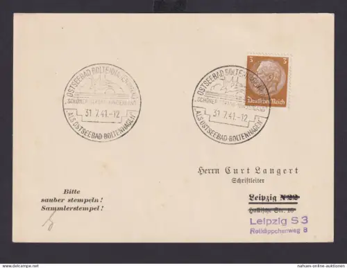 Boltenhagen Mecklenburg Vorpommern Deutsches Reich Drittes Reich Karte Urlaub