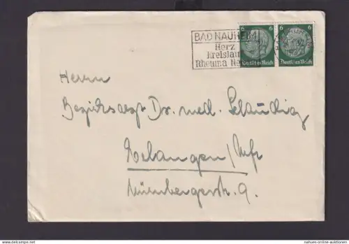 Deutsches Reich Drittes Reich Briefe Gesundheit Medizin SST Bad Nauheim Herz