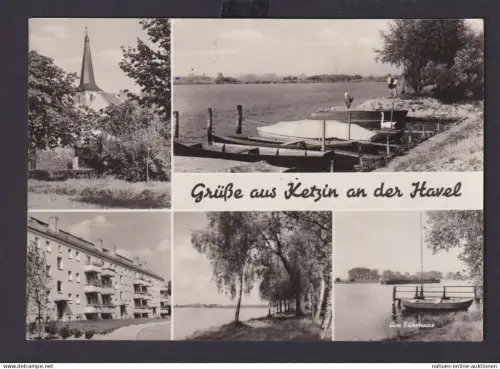 Ansichtskarte Ketzin Havel Brandenburg nach Halle Sachsen Anhalt