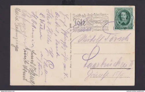 Deutsches Reich Drittes Reich Ansichtskarte SST Tölz Jodbad Bayrische Alpen AK