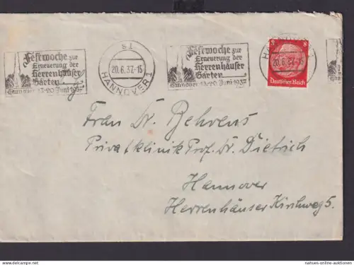 Deutsches Reich Drittes Reich Briefe SST Festwoche zur Erneuerung d.Herrenhäuser