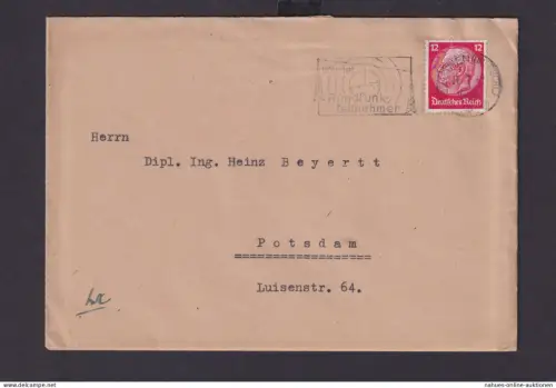 Deutsches Reich Drittes Reich Briefe SST Werdet Rundfunkteilnehmer ab Beuthen