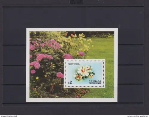 Grenada Übersee Block Briefmarken Blumen Barbados Gooseberry Luxus postfrisch