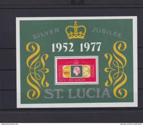 St. Lucia Karibik Regentschaft Queen Elisabeth Block 11 Luxus postfrisch MNH