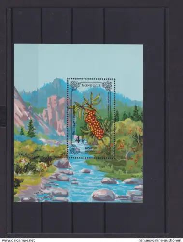 Mongolei Übersee Block Briefmarken Pflanzen Hyppopae Thamnoides Luxus postfrisch