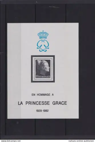 Monaco Block Briefmarken Hommage a La Princess Grace 1929 -1982 Luxus postfrisch