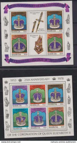 Briefmarken Barbuda 2 Blöcke Luxus postfrisch souvenir sheet MNH