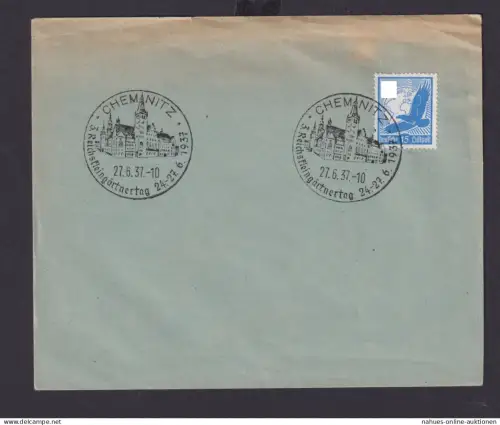 Flugpost Deutsches Reich Drittes Reich Briefe SST Chemnitz 3.