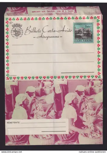Kap Verde Cabo Verde Afrika Africa Ganzsache Aerogramm 2,50 $ Portugal Kolonie