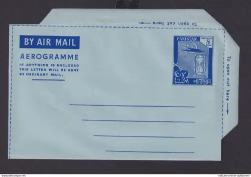 Flugpost Pakistan Ganzsache Aerogramm postal stationery cover 8 annas