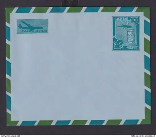 Flugpost Pakistan Ganzsache Aerogramm postal stationery cover 90 Paisa