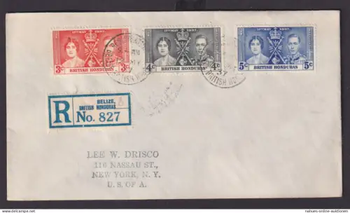 Briefmarken Britische Kolonien British Honduras König Georg Elisabeth Krönung