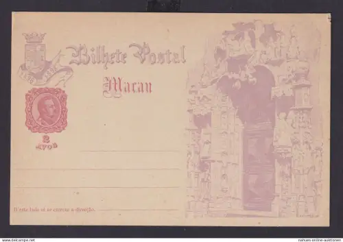 Asia Macau Macao Ganzsache 2 Avos China Portugal Kolonie