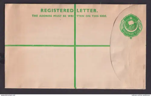 Briefmarken Pakistan Ganzsache 5 1/s As Einschreibeumschlag 189 x 113 mm