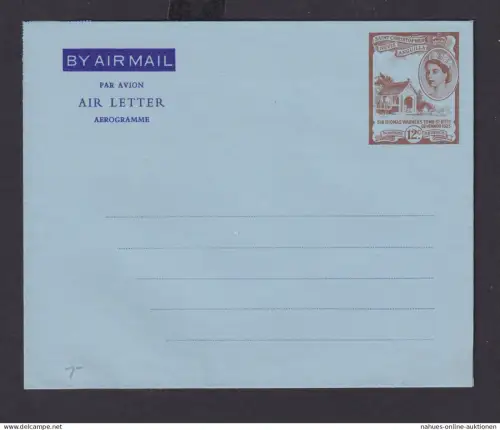 Flugpost airmail Saint Christopher Nevis Anguilla St. Kitts Aerogramm 12 c.