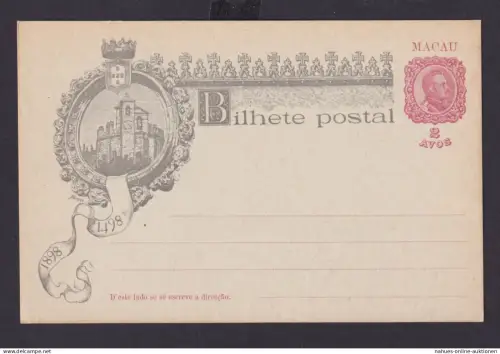 Asia Macau Macao Ganzsache China Portugal Kolonie Vasco da Gama Eroberer 2 Avos