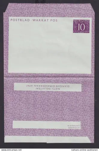 Niederlande Kolonien Neuguinea New Guinea Ganzsache Postal stationery
