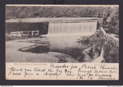 Australien Australia Victoria Ansichtskarte von Timaru Neuseeland EF 11/2p Queen