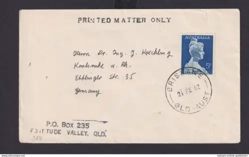Australien Drucksachen Brief EF 314 Nellie Melba sängerin Musik K1 Brisbane nach