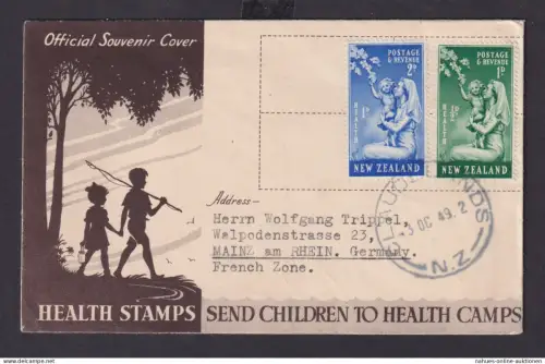 Neuseeland New Zealand Brief MIF 307-308 Gesundheit Childrens Health Camps