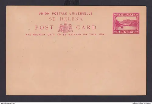 St. Helena Ganzsache 1p postal stationery Südatlantik
