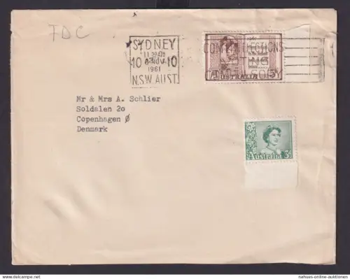 Australien Brief MIF Sydney New South Wales Weihnachten selt. FDC 8.11.1961