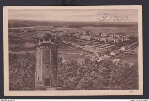 Ansichtskarte St. Avold Frankreich Totalansicht vom Wasserturm Künstlerkarte