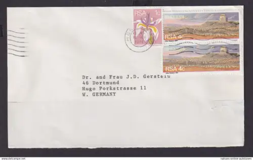 Afrika Südafrika Brief MIF Flora Blumen Pflanzen nach Dortmund