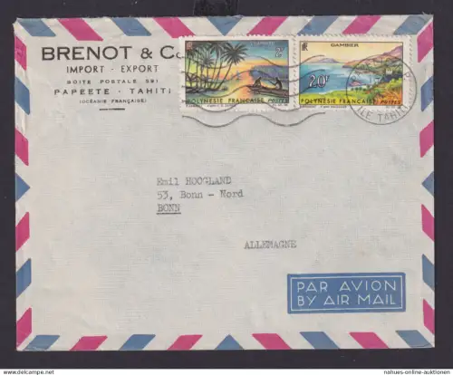 Frankreich Französisch Polynesien Brief exotischer Beleg