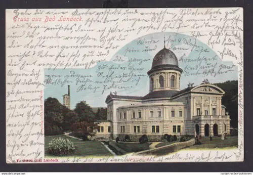 Ansichtskarte Bad Landeck Schlesien Ladek Zdroj Polen Marienbad nach Brslau