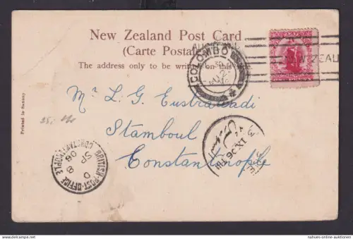 Neuseeland Colombo Ansichtskarte Auckland n Constantinopel Istanbul British Post