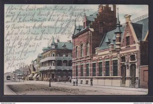 Ansichtskarte Middelkerke Flandern Avenue Leopold Historische Häuser Feldpost