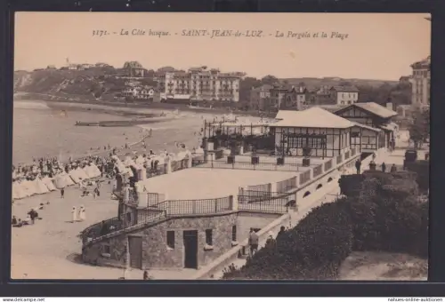 Ansichtskarte Saint Jean de Luz Frankreich Meer Strand Promenade Ortsansicht