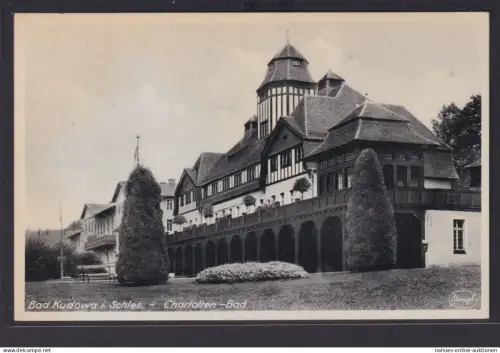 Ansichtskarte Bad Kudowa Charlottenbad Park Schlesien nach Magdeburg