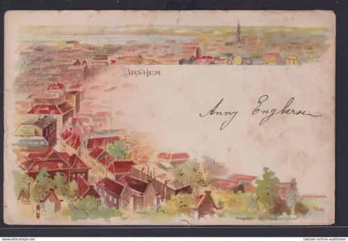 Ansichtskarte Litho Arnheim Künstlerkarte Stadtansicht Niederlande n. Knutsford