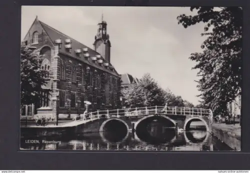 Ansichtskarte Leiden Rapenburg Gracht Brücke Niederlande