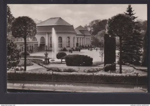 Ansichtskarte Bad Kudowa Kurplatz Wandelhalle Schlesien nach Magdeburg