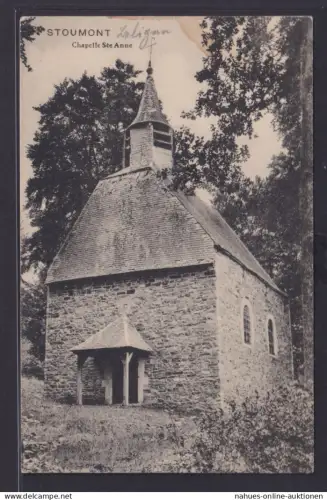 Ansichtskarte Stoumont Belgien Kapelle St. Anne Kirche Religion Feldpostkarte