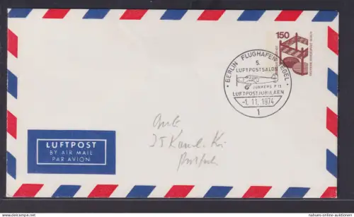 Flugpost Berlin Privatganzsache SST Berlin Flughafen Tegel Unfallverhütung