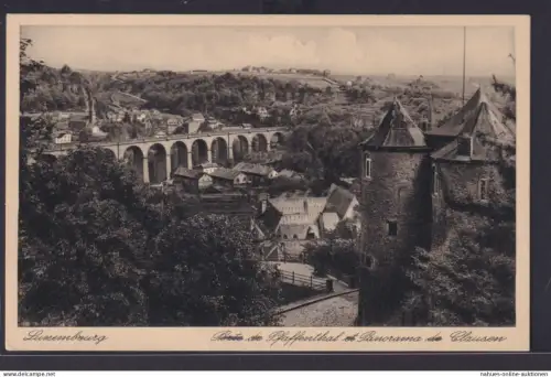 Ansichtskarte Luxemburg Pfaffenthal Blick auf Clausen Viadukt Brücke Landschaft
