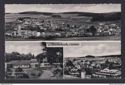 Ansichtskarte Gladenbach Totalansicht Haus Blankenstein Teilansicht Hessen nach