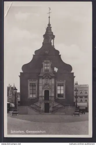 Ansichtskarte Schiedam Gemeindehaus Niederlande 12.1943